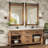 Brunilda Rustic Farmhouse Solid Wood Frame Accent Mirror Decorative Mirror-335926344-395211884