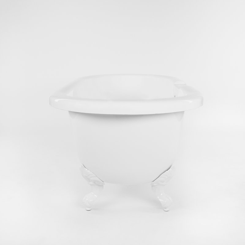 Windsor 60.5'' x 30'' Soaking Acrylic Bathtub, White