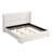 Elegant Soft-Touch Fabric Bed (White) - Queen & King Options With Tall Wingback Headboard