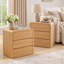 Table de chevet Adamstown de 60 cm de large avec 3 tiroirs (ensemble de 2), naturelle-997949431