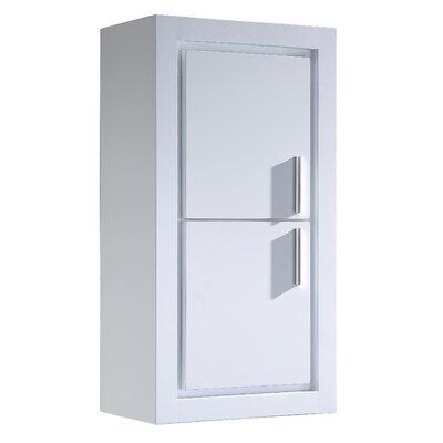 Fresca 15.75"" W x 32"" H x 9.87"" D Wall Mount Bathroom Linen Storage Cabinet -  FST8140WH