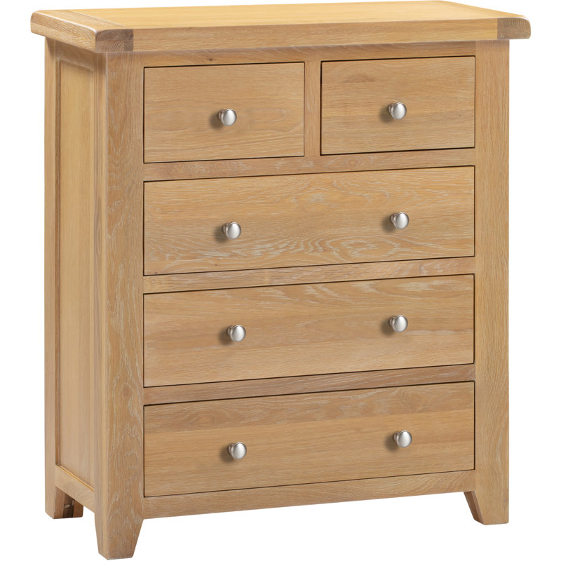 Windsor 5 Drawer Chest of Drawers, Brown