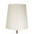 Celestial Modern Floor Lamp with Brass Accent Table - Large White Linen Shade, Contemporary Lighting for Living Room & Bedroom