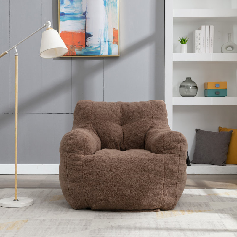 Shinese Upholstered Accent Chair, Brown