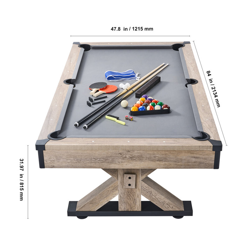 Table de billard multi-jeux 7 pieds avec pieds niveleurs VEVOR