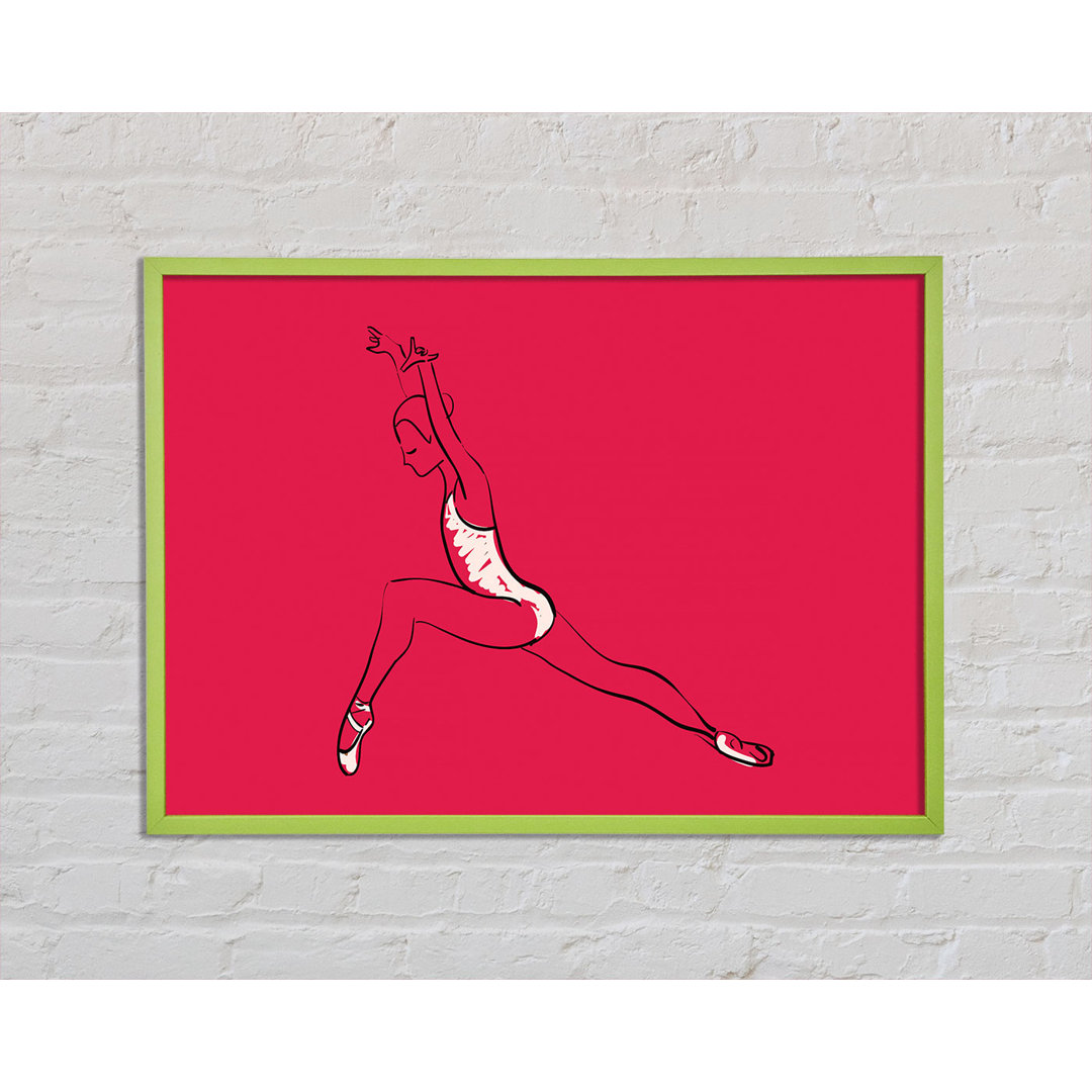 Gerahmtes Leinwandbild Pink White Ballerina 6