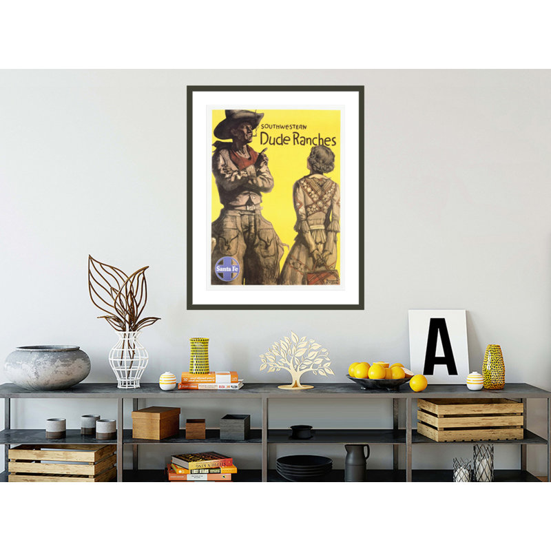 «Southwestern Dude Ranches», affiche par Hernando, H 41,5 po x l 32,84 po