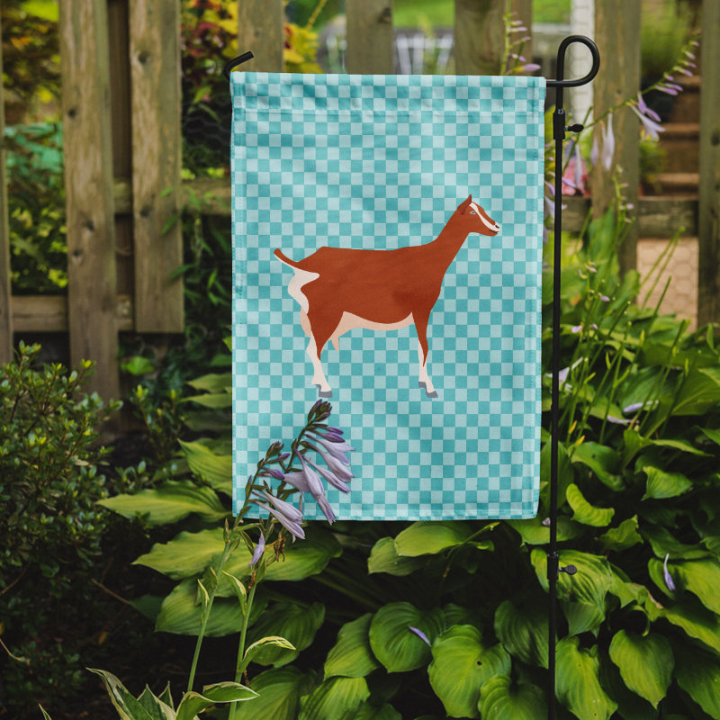 Polyester à 2 côtés 15 x 11 po drapeau de jardin Toggenburg Goat, Bleu