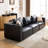 118.5” Leather Upholstered Oversized Seating Sofa With Reversible Cushions-97769885