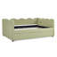 Lit de jour en vichy double avec couchette simple sans sommier, avec port USB et adorable tissu en forme de vague-130631871-130631874