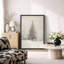 Œuvre de sapin enneigé enneigé, photos murales neutres de vacances rustiques modernes, impression sur toile encadrée-107118049-107118052