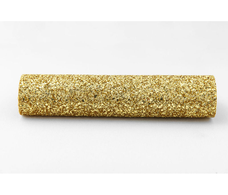 Papier peint doré à paillettes de 55 po Crawford Gold - vendu à la verge, Doré