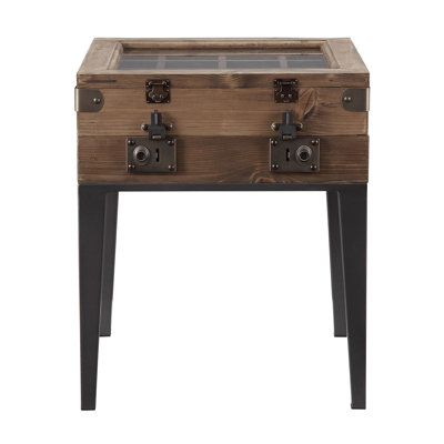 Table d'appoint rustique avec pieds fuselés