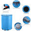 Baril d'eau pliable 100 gallons - Collecteur d'eau en PVC bleu avec couvercle en filet et robinet