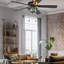 Ventilateur de plafond 52 po en verre teint huilé avec télécommande Tiffany Halston