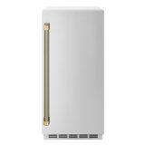 ZLINE Autograph 15 in. Touchstone Clear Cube Ice Maker with Solid Steel Door & Bronze Helix Handle