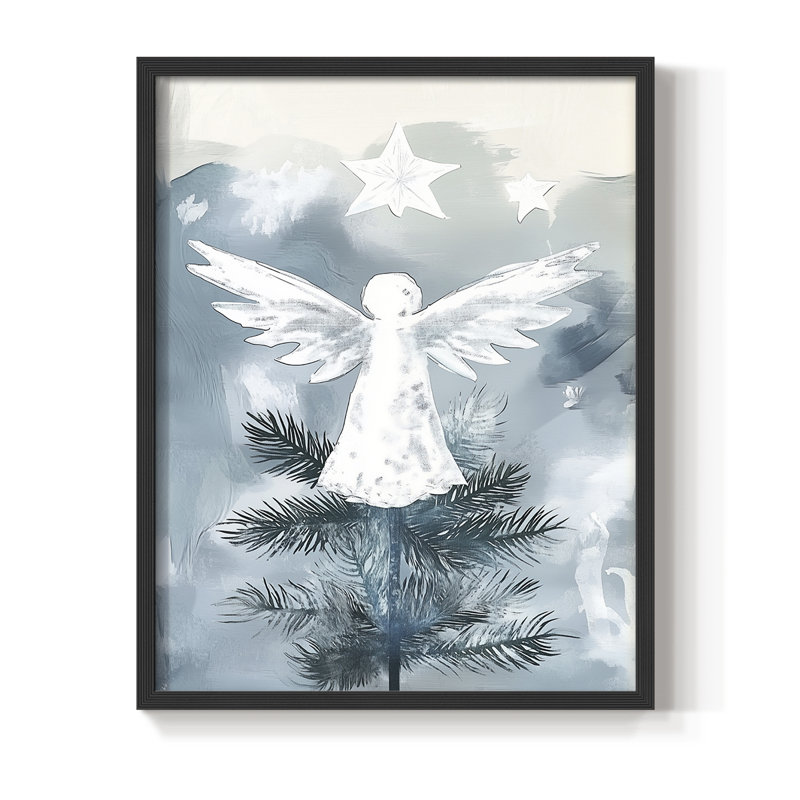 «Christmas Holiday Art», reproduction encadrée Cxxxix - bois massif, H 15 po x l 12 po, Noir, noir, noir, noir