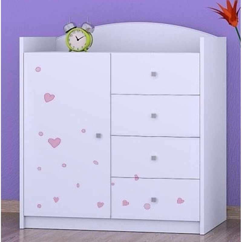Nicollet Kids 4 - Drawer Combo Dresser, White
