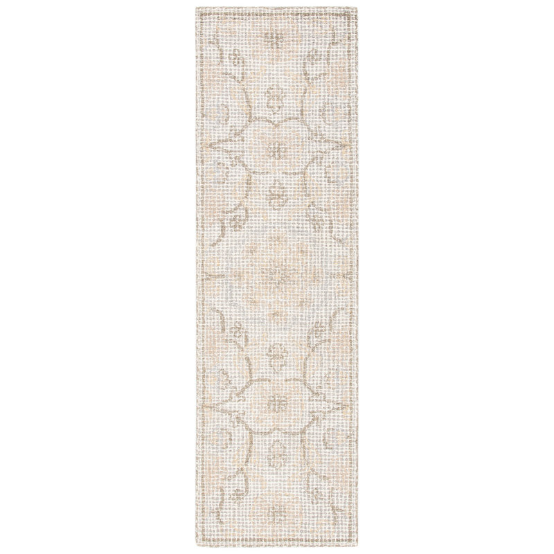 Sulema Hand Tufted Wool Floral Rug, Runner 2'3" x 8'