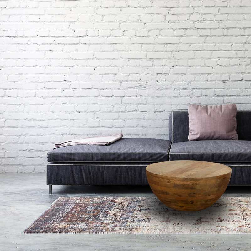31"L Elshan Solid Wood Block Coffee Table