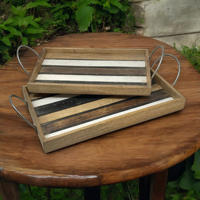 Ensemble de 2 plateaux Garden Party