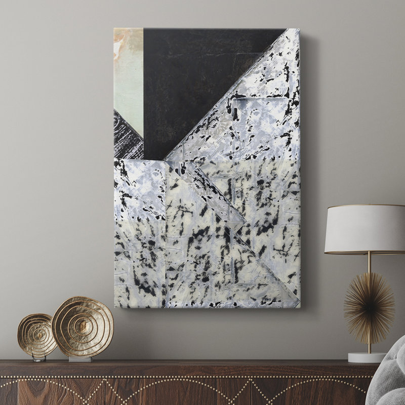 Tiles & Texture Abstract Angles II -Custom Wrapped Gallery Cavas, 12" H x 8" W