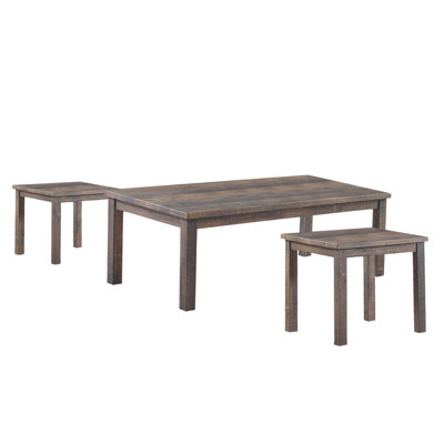 3PC Modern and Minimal Coffee & End Table Set by Latitude Run