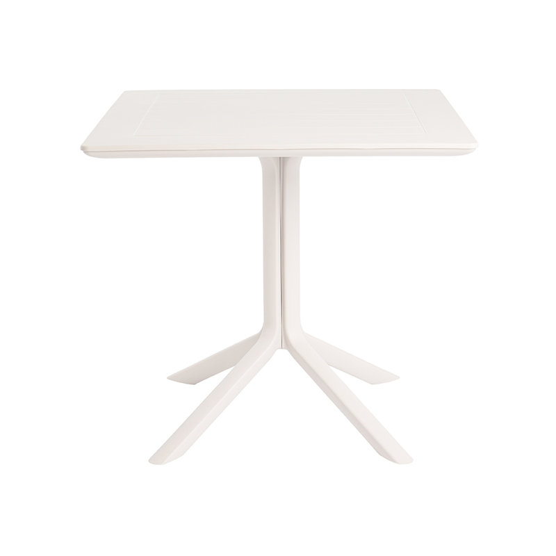 Venice Square Resin Dining Table, White