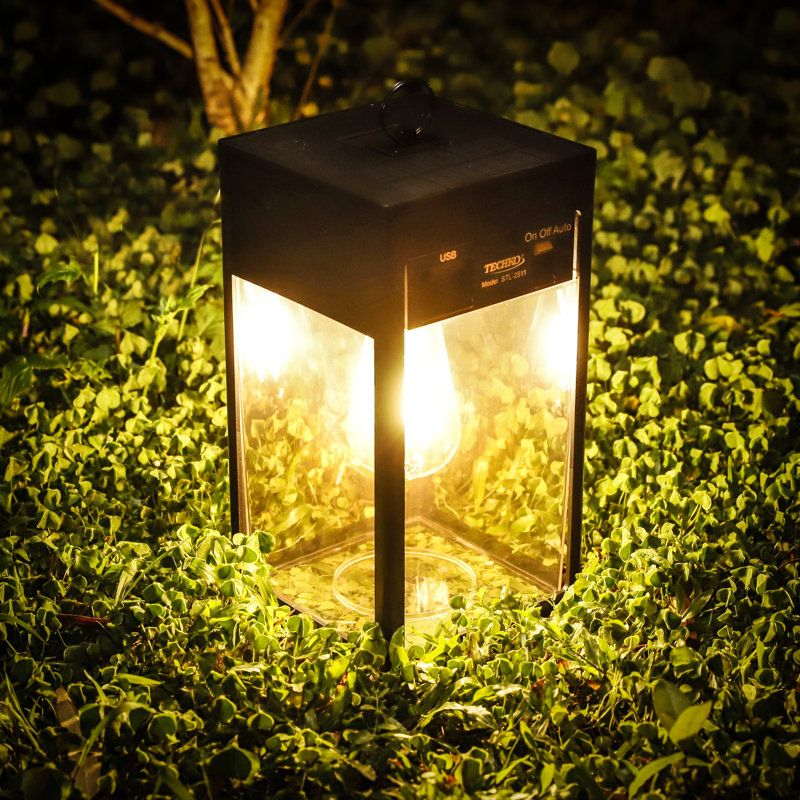 Lanterne solaire solaire avec ampoule Edison