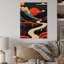 Pin, paysage graphique de montagne en terre cuite III - montagnes, acrylique, art mural-101507185