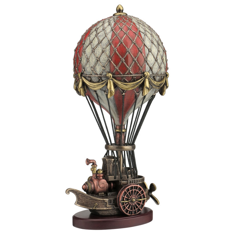 Montgolfière en résine 9,65 po H Steampunk