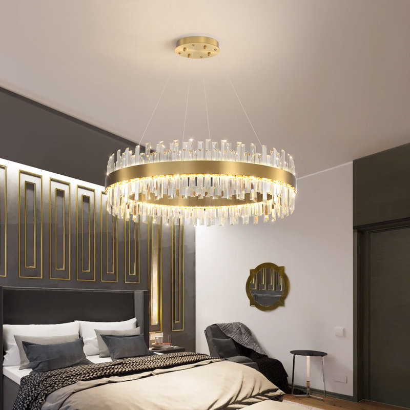 Lustre en cristal Glam, Doré