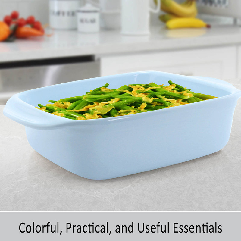 Chantal Stoneware 3 Piece Baker Bakeware Set, Glacier Blue