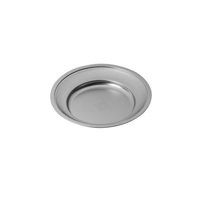 Original Vintage Round Serving Plate with Reinforced Edges 13.78" - 1 Piece - Stainless Steel