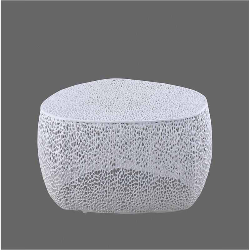 Table basse ovale, Blanc