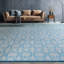 Tapis bleu clair noué à la main de haute qualité