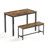 Dining Table Set, Bar Table With 2 Dining Benches, Kitchen Table Counter With Chairs, Industrial For Kitchen Breakfast Table, Living Room, Party Room, Rustic Brown And Black,43.3″L X23.6″W X 29.9″H