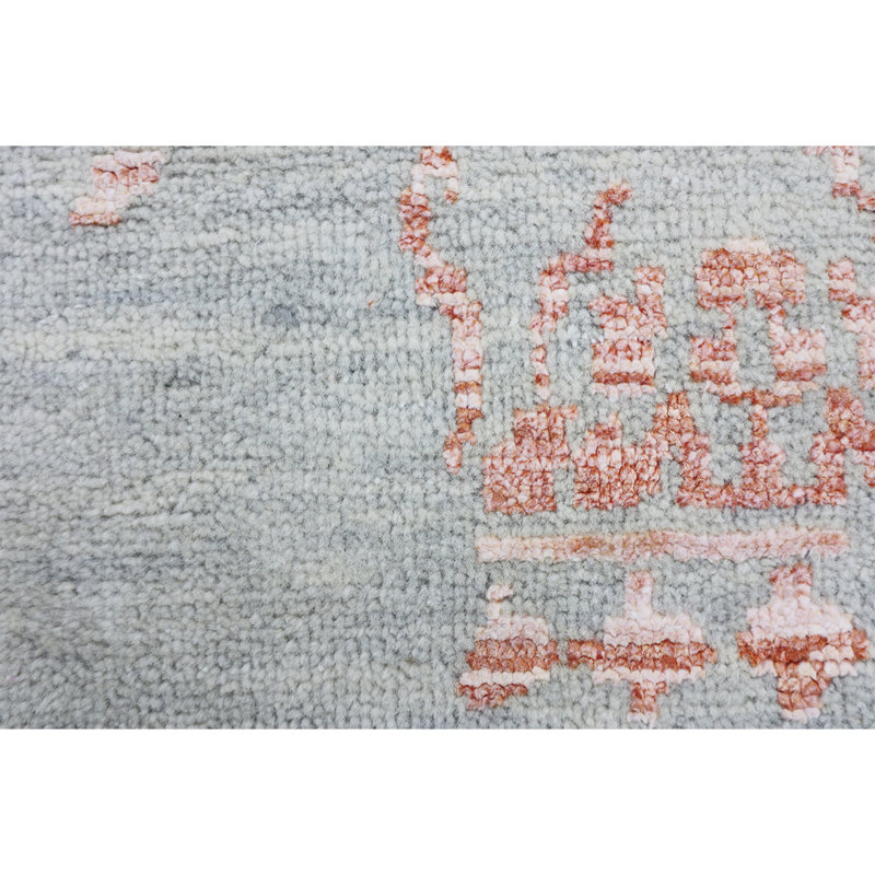 Abstract Area Rug in Copper/Gray/Orange, Rectangle 9' x 12'