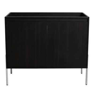 36" Freestanding Bathroom Cabinet, Dark Oak - Ample Compartment Space Vanity, Easy To Assemble Modern Look