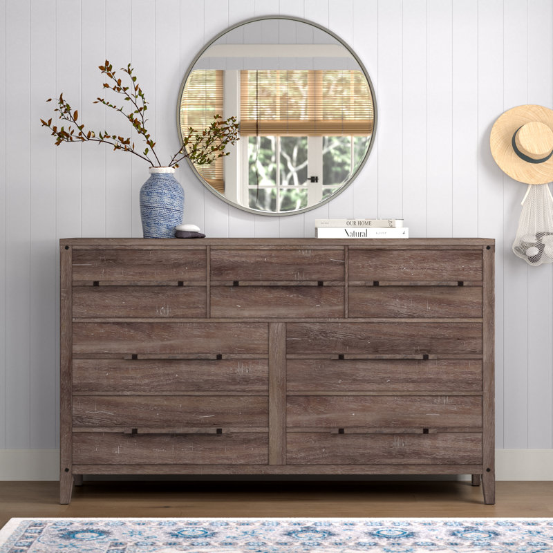 Navin 66'' W 7 - Drawer Dresser, Weathered Gray
