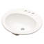 Lavabo de salle de bain ovale encastré en céramique blanc de 20 po x 18 po - Style moderne, teinté, s'adapte à plusieurs environnements Moderne, élégant, teinté - pour différentes utilisations