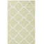 Tapis ivoire / vert clair en laine et coton tissé à la main Estevez-1490264738