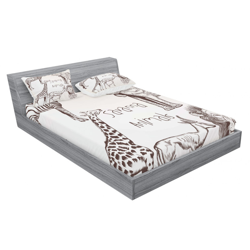 Microfiber Sheet Set, Queen Sheet Set with Fitted Sheet