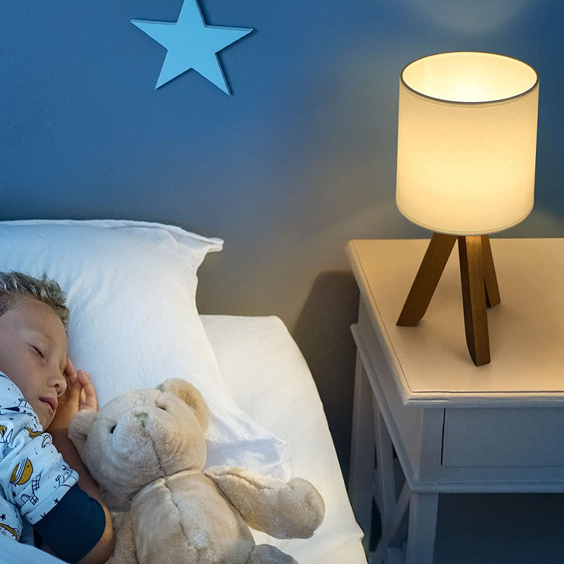 Lampe trépied Damhnait, Brun, Blanc