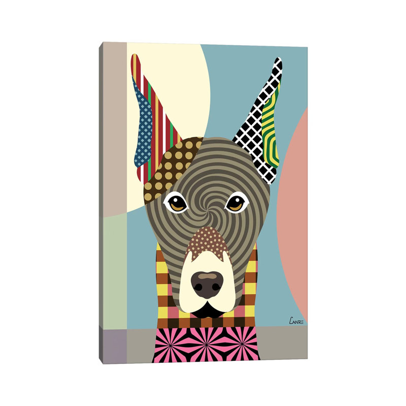 " Doberman Pinscher " by Lanre Studio, 12" H x 8" W x 0.75" D