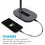 Lampe de bureau à DEL OttLite Strive avec USB, cou flexible, 3 réglages de luminosité avec commandes tactiles