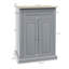 Chariot de service 62,9 x 45,7 x 91,4 cm (24,75 x 18,0 x 36,0 pouces) en MDF blanc monobloc, avec tiroirs et étagères ouvertes.-1554345599