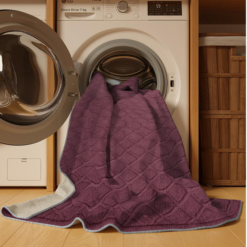 Machine Washable Trellis Brown Area Rug, Rectangle 8' x 10'