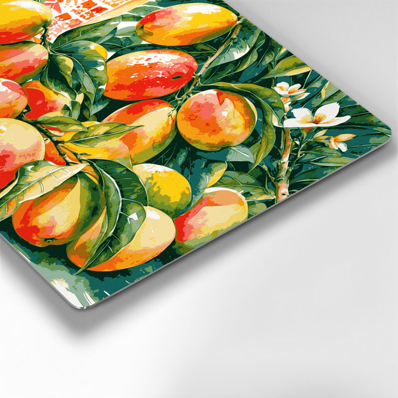 «Hawaiian Mangoes», art mural en métal brun, H 12 po x l 18 po