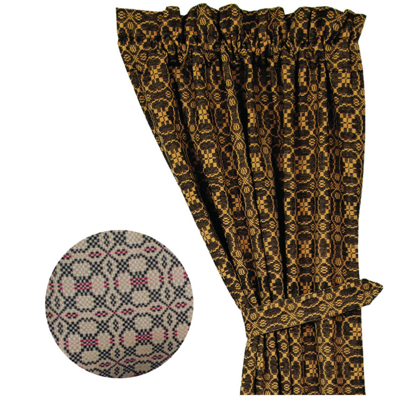 Ihechikara Semi Sheer Curtain, Black